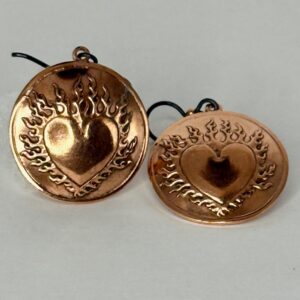 Flaming Heart Earrings