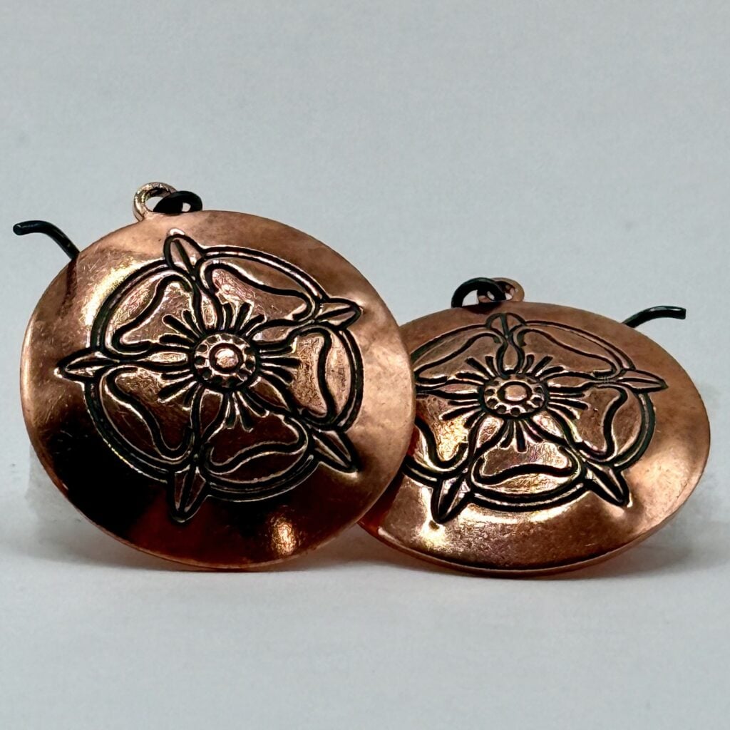 Heraldic Rose Earrings