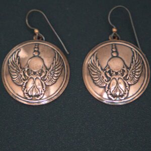 Winged Scarab Earrings