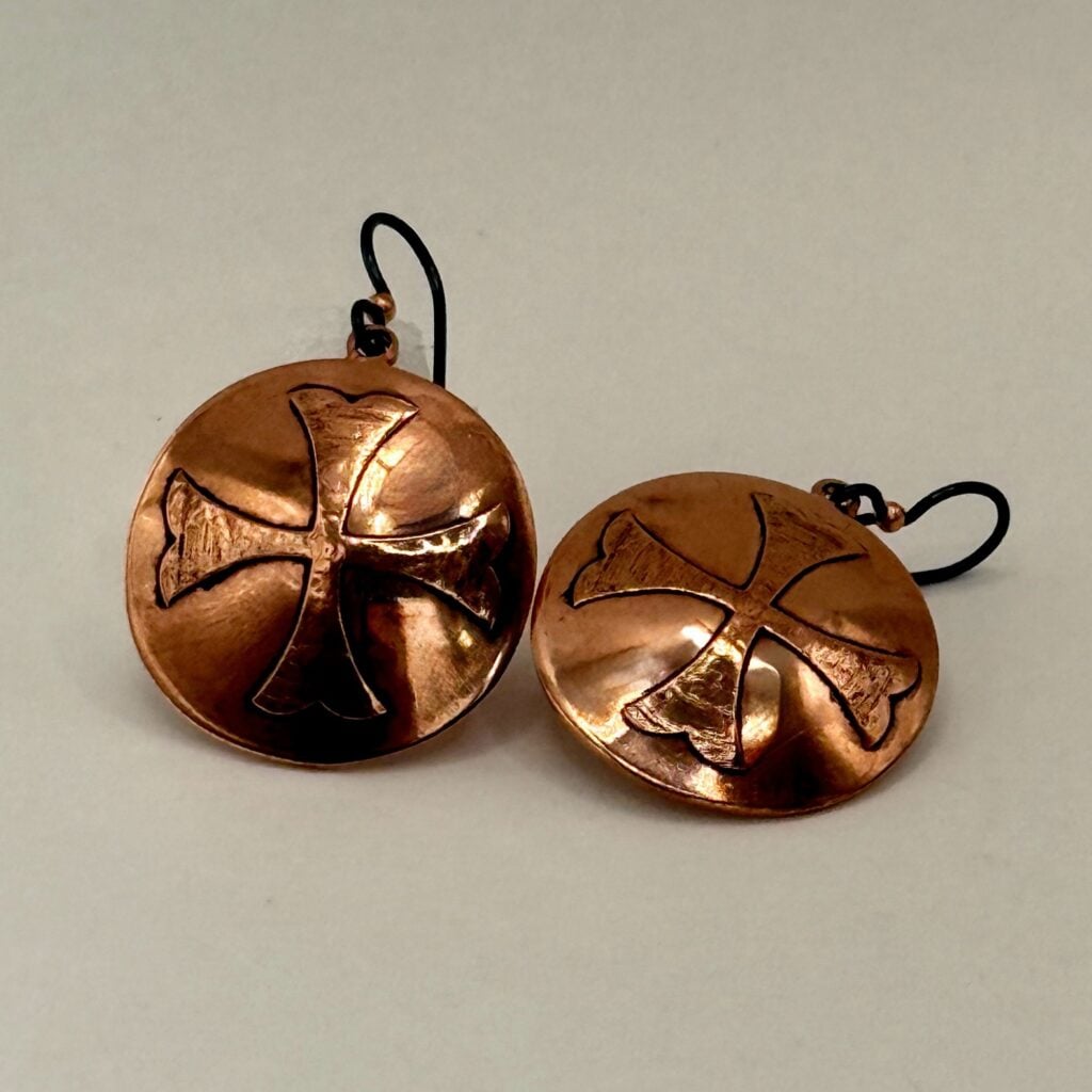 Templar Cross Earrings
