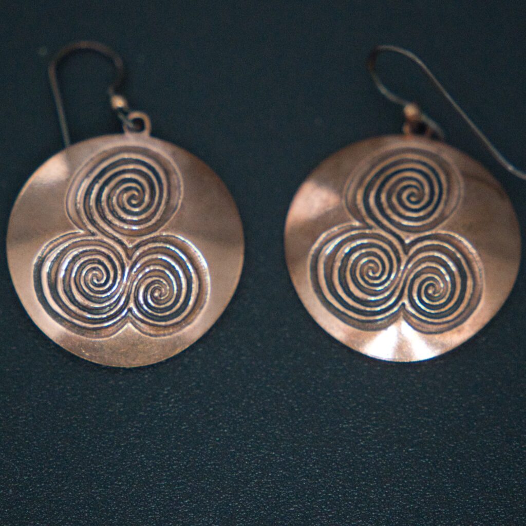 Triple Spiral Earrings