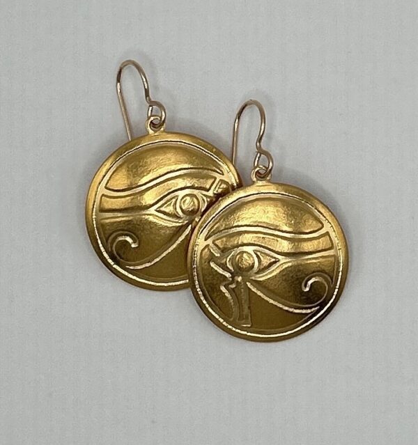 Eye of Horus & Eye of Ra Gold-Plated Earrings