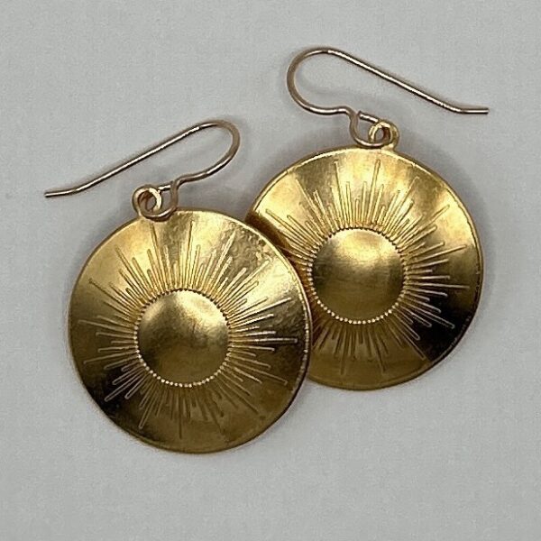 Sun Gold-Plated Earrings