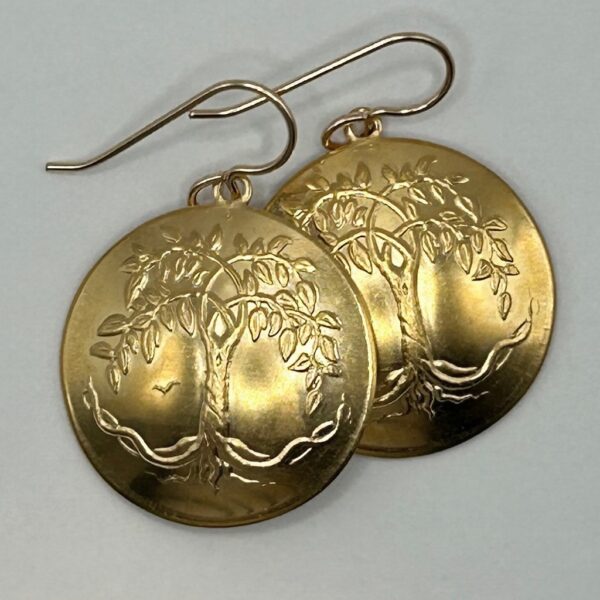 Tree of Life Gold-Plated Earrings